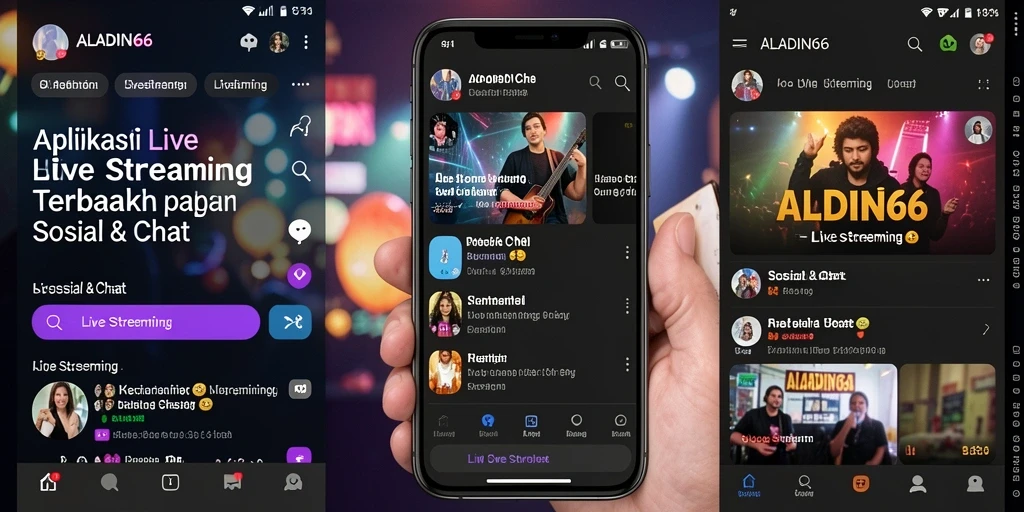 Tampilan antarmuka ALADIN66 yang sederhana dan menarik untuk Live Streaming.