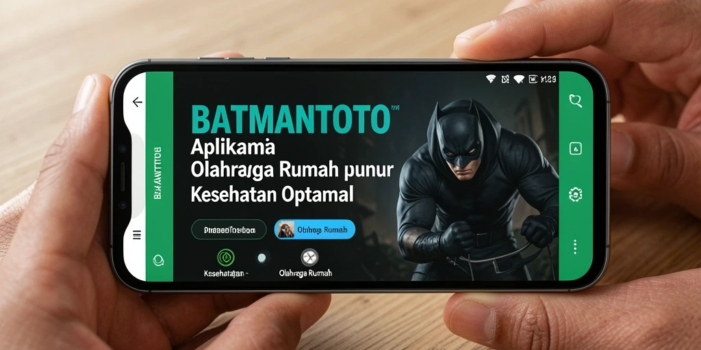 Tampilan antarmuka pengguna aplikasi BATMANTOTO untuk olahraga di rumah.