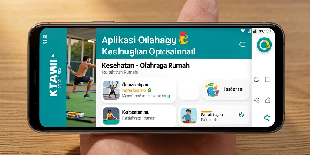 Tampilan antarmuka aplikasi KATAWIN untuk olahraga rumah yang user-friendly.