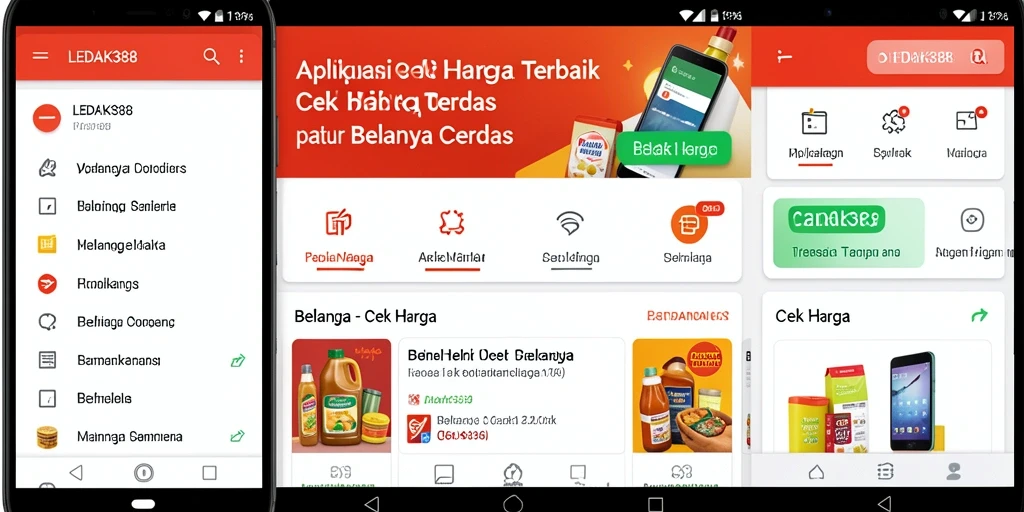 Antarmuka LEDAK388 yang fungsional untuk cek harga produk.