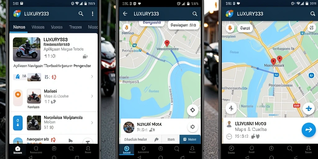 Antarmuka intuitif LUXURY333 yang memudahkan navigasi motor.