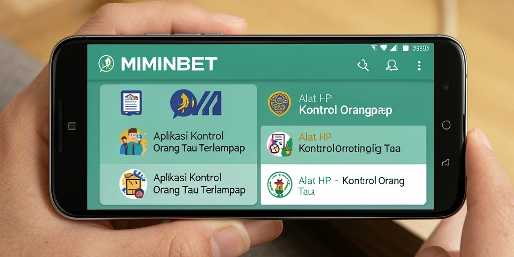 Tampilan antarmuka MIMINBET yang intuitif untuk kontrol orang tua.