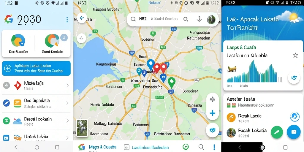 Tampilan antarmuka N32 untuk pelacakan lokasi yang mudah digunakan.