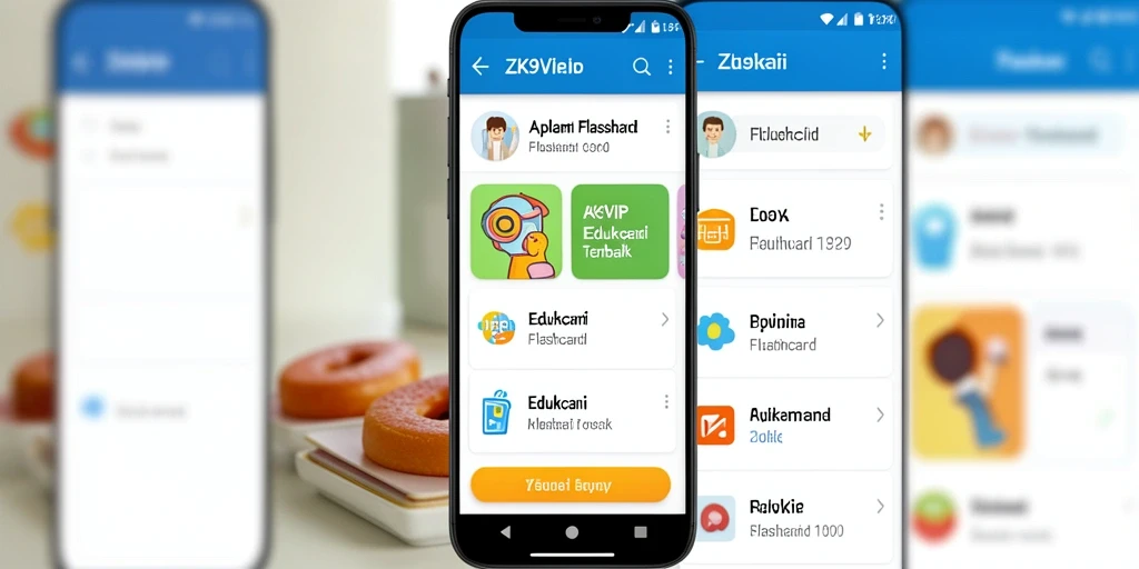 Antarmuka pengguna ZK9VIP yang menarik dan fungsional untuk belajar Flashcard.